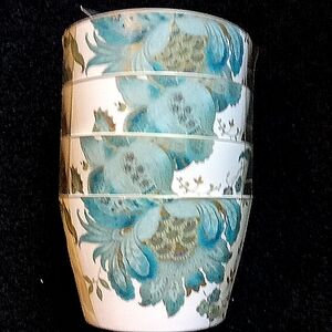 Set of 4 222 Fifth Teal paisley appetizer bowls
